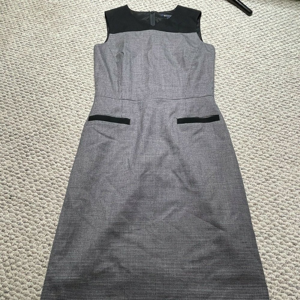 Brooks Brothers Womens Dress 6 Black/Houndstooth Sheath